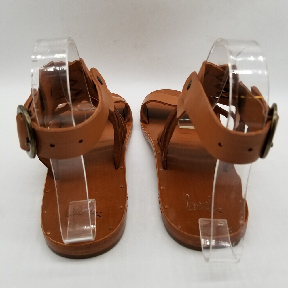 Beek Brown Leather Gladiator Sandals - Picture 7 of 9